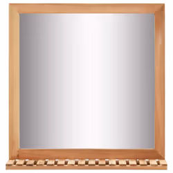 vidaXL Solid Walnut Wood Sink Cabinet with Mirror Bathroom Furniture Sets - Additional view 7