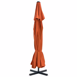 vidaXL Garden Parasol with Portable Base Sunshade Outdoor Umbrella Terracotta - Additional view 3