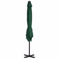 vidaXL Garden Parasol with Portable Base Patio Sunshade Outdoor Umbrella Green