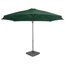 vidaXL Garden Parasol with Portable Base Patio Sunshade Outdoor Umbrella Green