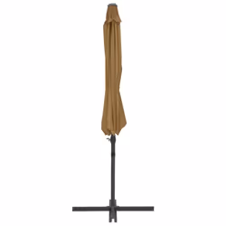 vidaXL Garden Parasol with Portable Base Patio Sunshade Outdoor Umbrella Taupe - Additional view 7