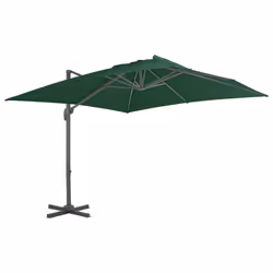 vidaXL Garden Parasol with Portable Base Patio Sunshade Outdoor Umbrella Green