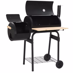 vidaXL Classic Charcoal BBQ Offset Smoker Outdoor Garden Picnic Barbecue Grill - Additional view 4