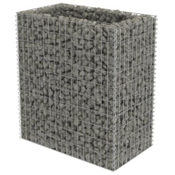 vidaXL Gabion Raised Bed Galvanised Steel 90x50x100cm Stone Basket Raised Bed