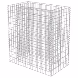 vidaXL Gabion Raised Bed Galvanised Steel 90x50x100cm Stone Basket Raised Bed