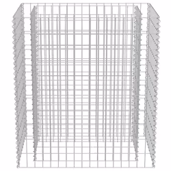 vidaXL Gabion Raised Bed Galvanised Steel 90x50x100cm Stone Basket Raised Bed - Additional view 4