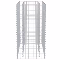 vidaXL Gabion Raised Bed Galvanised Steel 90x50x100cm Stone Basket Raised Bed - Additional view 5