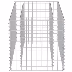 vidaXL Gabion Raised Bed Galvanised Steel 90x50x50cm Stone Basket Raised Bed - Additional view 5