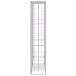 vidaXL Gabion Wall with Covers Galvanised Steel 80x20x100cm Stone Basket Cage - Additional view 4