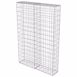 vidaXL Gabion Wall with Covers Galvanised Steel 100x20x150cm Stone Basket - Additional view 2
