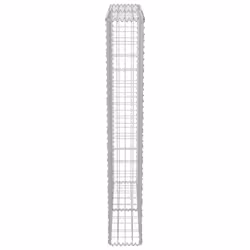 vidaXL Gabion Wall with Covers Galvanised Steel 100x20x150cm Stone Basket - Additional view 4