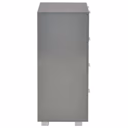 vidaXL Sideboard High Gloss Grey Engineered Wood Side Cabinet Drawer Unit - Additional view 3