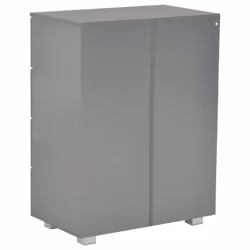 vidaXL Sideboard High Gloss Grey Engineered Wood Side Cabinet Drawer Unit - Additional view 4
