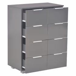 vidaXL Sideboard High Gloss Grey Engineered Wood Side Cabinet Drawer Unit - Additional view 5