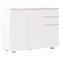 vidaXL Sideboard High Gloss White Storage Drawer Hallway Entryway Cabinet