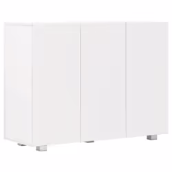 vidaXL Sideboard High Gloss White Storage Drawer Hallway Entryway Cabinet - Additional view 7