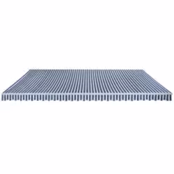 vidaXL Folding Awning Manual Operated 600cm Blue/White Canopy Solar Shade