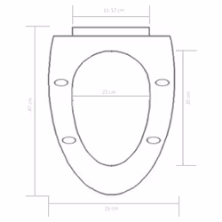 vidaXL Soft-close Toilet Seat with Quick-release Design White WC Bathroom - Additional view 8