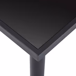 vidaXL Dining Table Black 140x70cm Tempered Glass Dinner Kitchen Furniture - Additional view 3