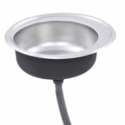 vidaXL Kitchen Sink with Strainer and Trap Stainless Steel Single Bowl Basin