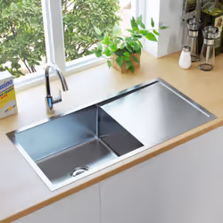 vidaXL Handmade Kitchen Sink Stainless Steel Under-mount Kitchen Sink Basin