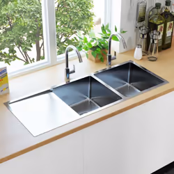 vidaXL Handmade Kitchen Sink Stainless Steel Under-mount Kitchen Sink Basin - Additional view 10