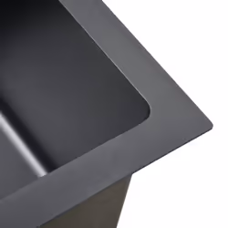 vidaXL Handmade Kitchen Sink Black Stainless Steel Under-mount Kitchen Basin - Additional view 6