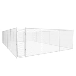 vidaXL Outdoor Dog Kennel Galvanised Steel 950x570x185cm House Cage Playpen