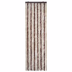 vidaXL Insect Curtain Beige and Light Brown 56x185cm Chenille Fly Door Screen