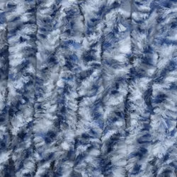 vidaXL Insect Curtain Blue White and Silver 90x220cm Chenille Fly Door Screen - Additional view 2