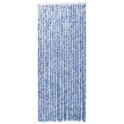 vidaXL Insect Curtain Blue White and Silver 90x220cm Chenille Fly Door Screen - Additional view 3