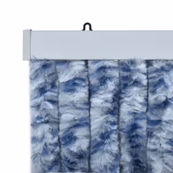 vidaXL Insect Curtain Blue White and Silver 90x220cm Chenille Fly Door Screen - Additional view 5