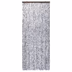 vidaXL Insect Curtain Brown and Beige 90x220cm Chenille Fly Door Screen Mesh