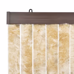 vidaXL Insect Curtain Beige 56x185cm Chenille Mosquito Fly Door Screen Mesh - Additional view 5