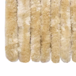 vidaXL Insect Curtain Beige 56x185cm Chenille Mosquito Fly Door Screen Mesh - Additional view 6