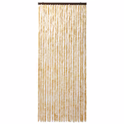 vidaXL Insect Curtain Beige 90x220cm Chenille Mosquito Fly Door Screen Mesh