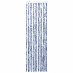 vidaXL Insect Curtain Silver 56x185cm Chenille Mosquito Fly Door Screen Mesh
