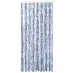 vidaXL Insect Curtain Silver 100x220cm Chenille Mosquito Fly Door Screen Mesh