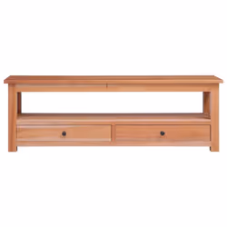 vidaXL Solid Mahogany Wood TV Cabinet Sideboard Lowboard Stereo Rack Shelf