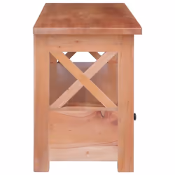 vidaXL Solid Mahogany Wood TV Cabinet Sideboard Lowboard Stereo Rack Shelf