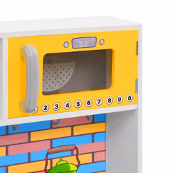vidaXL Kids' Play Kitchen MDF Multicolour Toddlers Role Pretend Play Pack - Additional view 7