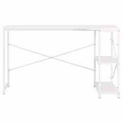 vidaXL Computer Desk White L-shaped Office PC Writing Table Work Corner Desk