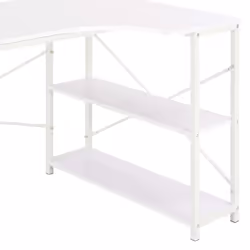 vidaXL Computer Desk White L-shaped Office PC Writing Table Work Corner Desk - Additional view 5