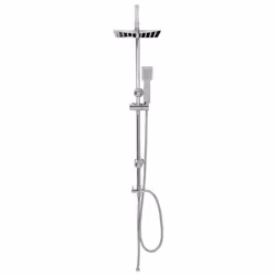 vidaXL Dual Head Shower Set with Hand Shower Stainless Steel Bathroom Diverter - Additional view 4