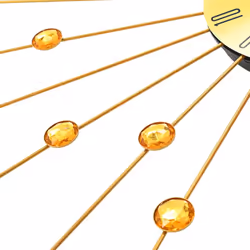 vidaXL Wall Clock Metal 70cm Golden Round Decorative Wall Clock Analog Clock - Additional view 5