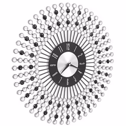 vidaXL Wall Clock Metal 43cm Black Round Decorative Wall Clock Analog Clock - Additional view 2