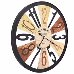 vidaXL Wall Clock Metal 60cm Multicolour Decorative Wall Clock Analog Clock - Additional view 2