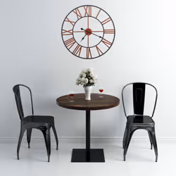 vidaXL Wall Clock Metal 58cm Red Round Decorative Wall Clock Analog Clock