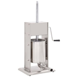 vidaXL Manual Sausage Stuffer Silver 10L Stainless Steel Hot Dog Filler Maker