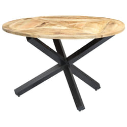 vidaXL Solid Mango Wood Dining Table Round 120cm Dining Room Table Kitchen